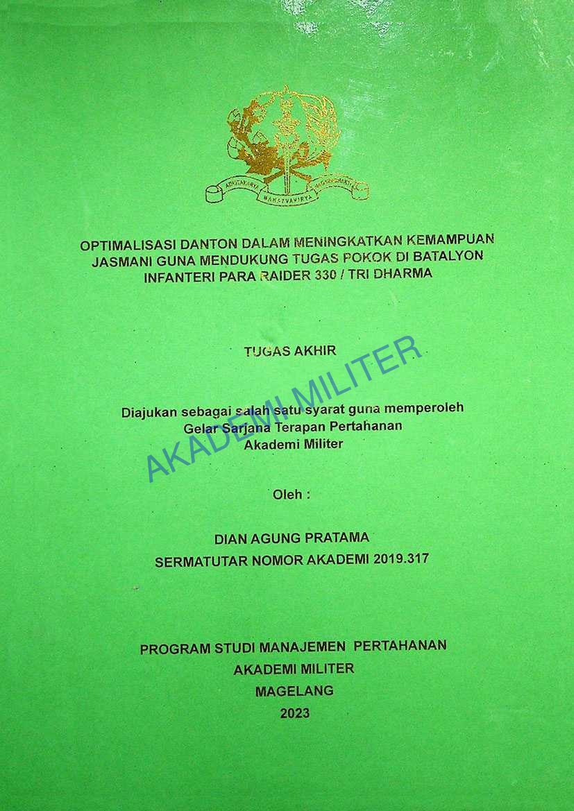 OPTIMALISASI PERAN DANTON ANGMOR DALAM MENINGKATKAN PEMELIHARAAN BERKALA JASA ANGKUTAN TRUCK DI BEKANG AKMIL
